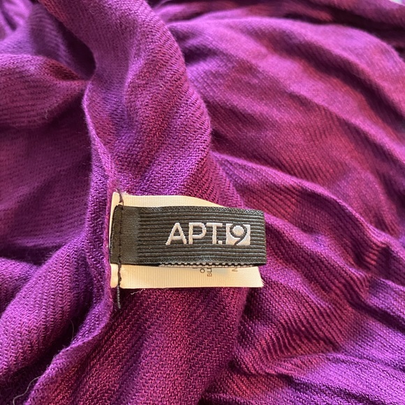 Apt. 9 Lightweight Purple Scarf with Fringe OS - Picture 4 of 4